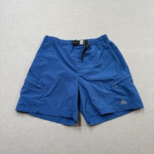 Nike ACG Shorts Youth Medium Blue Nylon Lined Belted‎ Athletic Hiking Outdoor